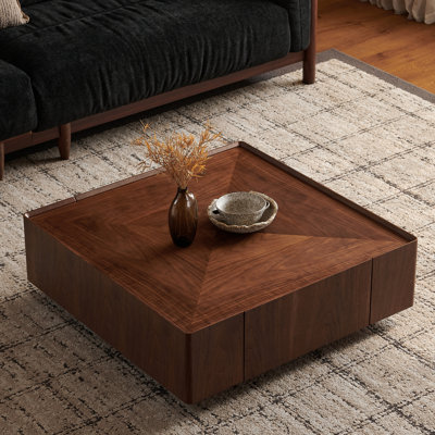 Bkoksety Italian minimalist walnut color coffee table | Wayfair